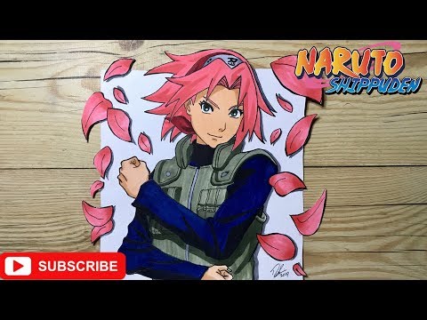 Speed Drawing - Haruno Sakura 3D ( NARUTO SHIPPUDEN )