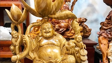 cụ di lặc cưỡi cá chép gỗ xá xị thơm ngát 0987336318/ 0966336318