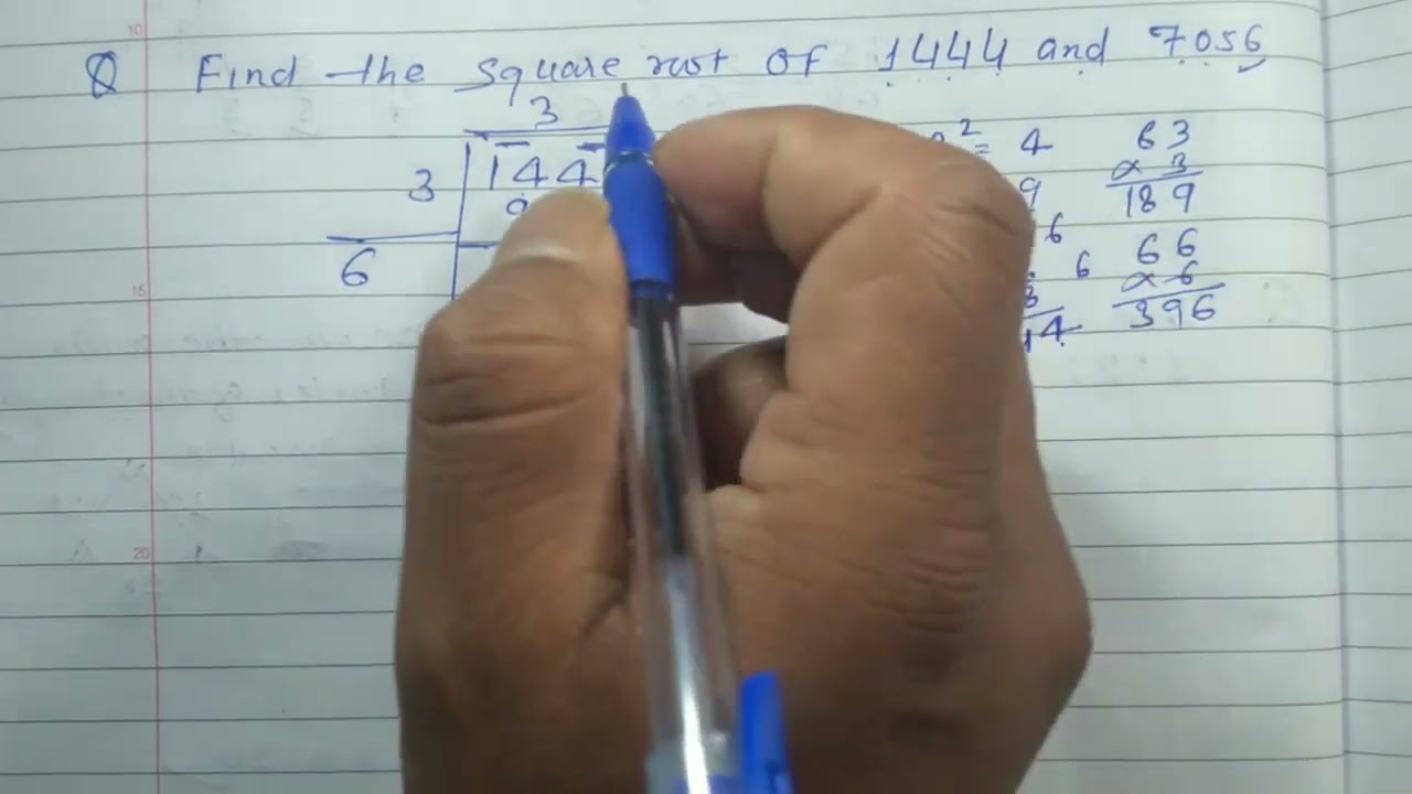 Find The Square Root Of 1444 And 7056 YouTube Find The Square Root Of 1444 And 7056 YouTube