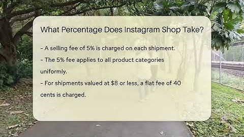 What Percentage Does Instagram Shop Take? - Everyday-Networking