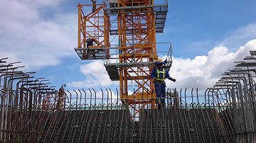 Nâng đốt cẩu tháp / Addition mast of tower crane part 1/3