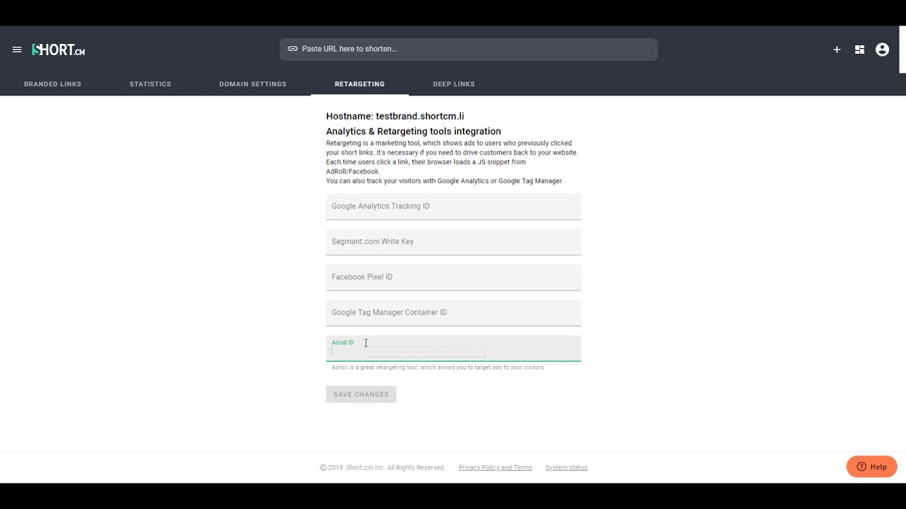 How to Customize AdRoll and Short.cm Integration | Retargeting