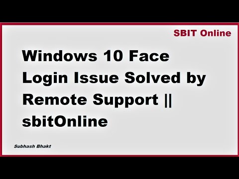Windows 10 Face Login Issue Solved by Remote Support