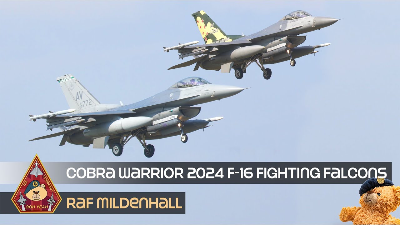 COOL EX. COBRA WARRIOR F-16 FIGHTING FALCON 555TH FIGHTER SQUADRON TRIPLE NICKEL  • RAF MILDENHEALL