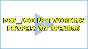 pkg_add not working propely on OpenBSD (2 Solutions!!)
