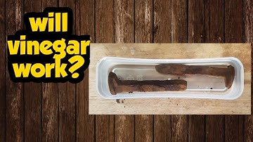 Using vinegar to remove rust from railway spikes