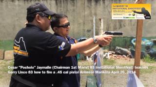 Jaymalin Teaches Linco How To Fire A .45 Cal Pistol