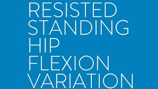 Hip flexion series- resisted standing/sitting variations