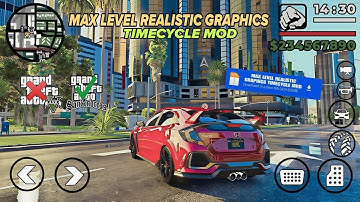 How To Install Max Level Realistic Graphics Timecycle Mod in Gta San Andreas Mobile Graffit Gaming🥀👈