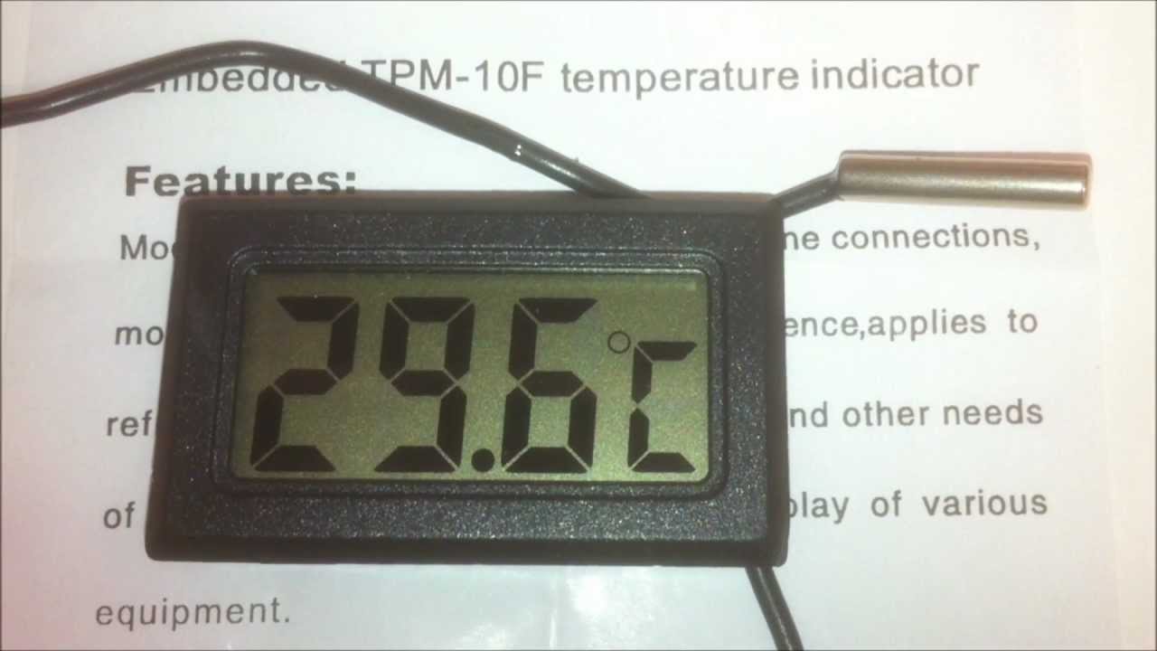 Digital Compact LCD Thermometer with Outdoors Remote Sensor YouTube