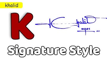 ✅ Khalid Name Signature Style | K Signature Style | Signature Style of My Name Khalid