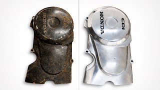 Old Engine Cover to Chrome Finish | Engine Cover Restoration 