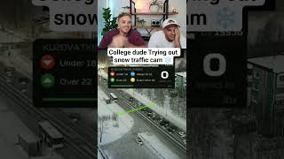 College dude trying out snow traffic cam
