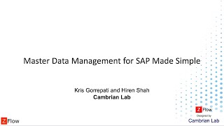 Master Data Management for SAP Made Simple