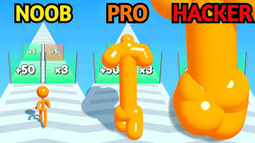 NOOB vs PRO vs HACKER in Tall Man Run