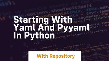 Starting with yaml and pyyaml in python