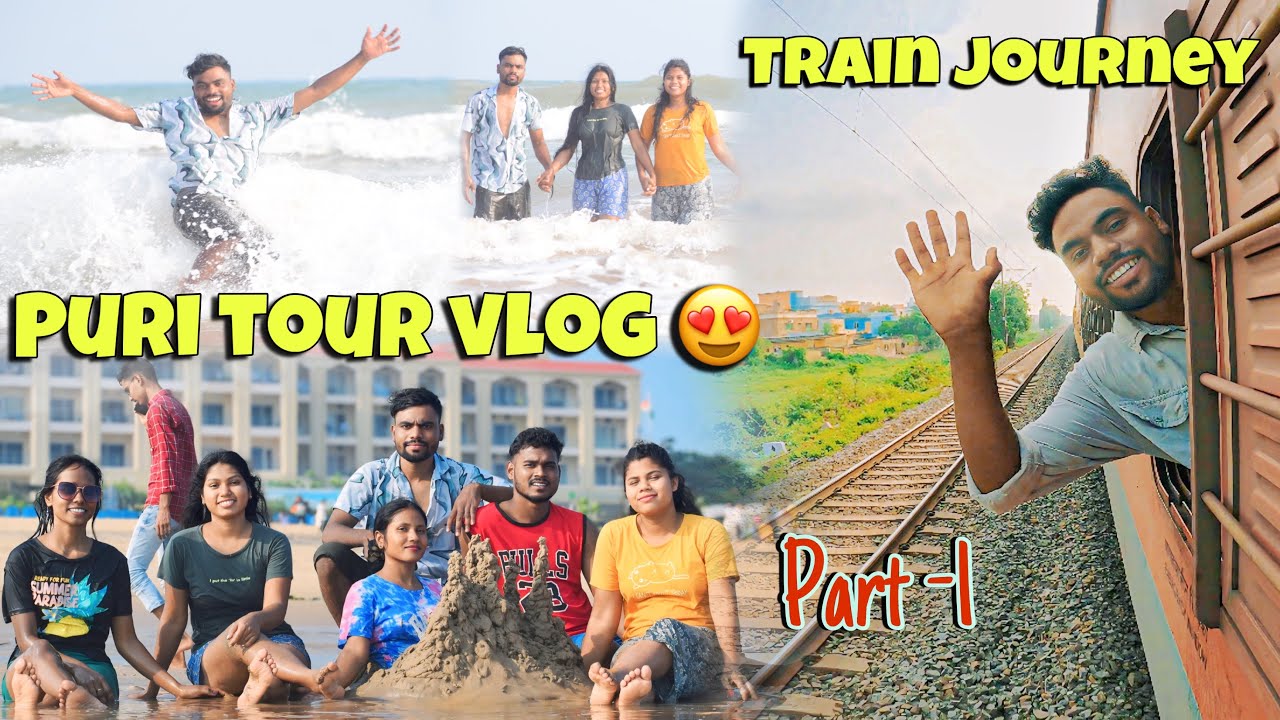 orga to puri Train journey vlog 2025 | puri tour vlog 😍| full masti 🫶| part-01