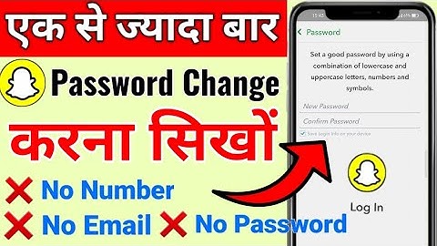 snapchat account password change without phone number and email | snapchat account password change