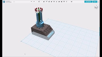 Autodesk 123D Dekatron tube assembly