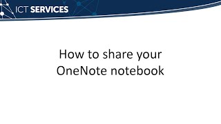 OneNote - How to share your notebook
