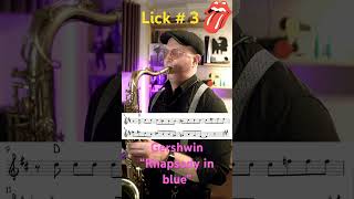 Lick of the week №3 (George Gershwin &quot;Rhapsody in blue&quot;) #shorts