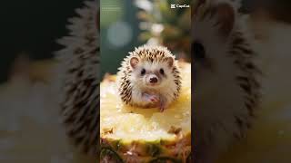 mini hedgehog from pineapple #fyp