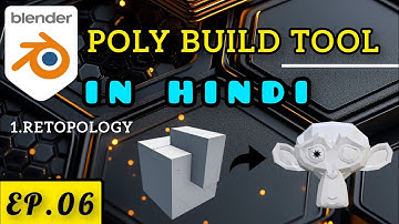 Blender tutorial in Hindi ep.06 [ Poly build tool ] blender 4.0