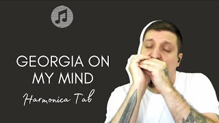 Video thumbnail of "🎶 Georgia On My Mind - Ray Charles (Harmonica Tab - na Gaita com Tablatura)"