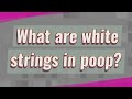 What are white strings in poop?