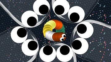 SLITHER.IO - INVISIBLE NINJA SKIN 2.0 GAMEPLAY - SMALL SNAKE VS GIANT SNAKE - 2B SCORE WORLD RECORD