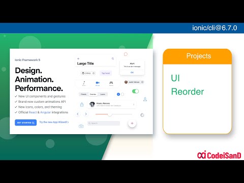 Reorder ionic 5 UI tutorial