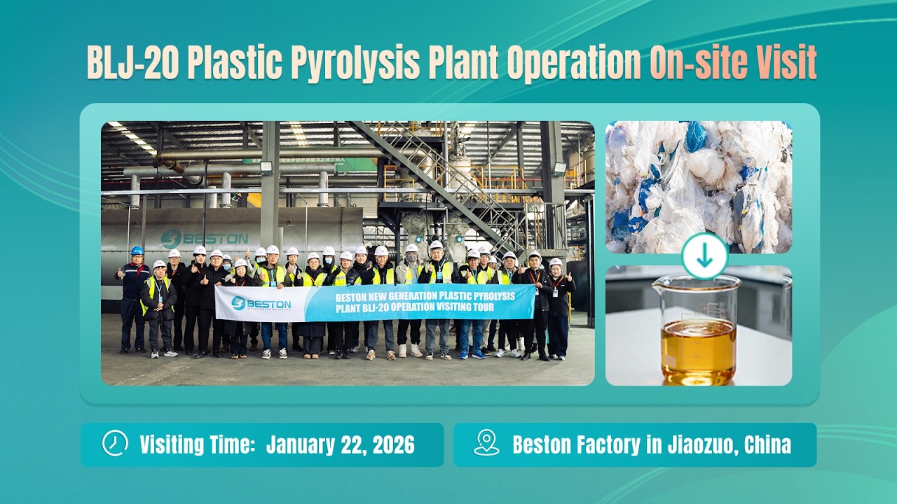 Beston Group Successfully Held the BLJ-20 Plastic Pyrolysis Plant Operation On-SiteTour!