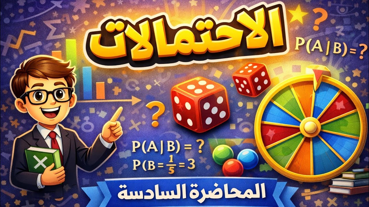 الاحتماليات ببساطه/ نجاح مضمون / المحاضره السادسه رياضة اعمال 