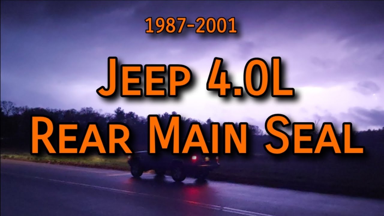 Jeep Cherokee - Rear Main Seal Replacement Procedure + Oil Pan Gasket  ['87-'06 Jeep ] - YouTube