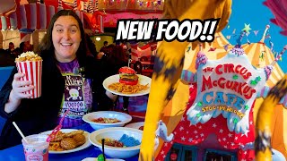 UNIVERSAL’S BEST NEW RESTAURANT We ordered *almost* the whole new menu at Circus Mcgurkus