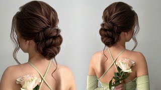 Wedding || Evening hairstyle tutorial!  Low bun by Andreeva Nata 7,836 views 11 days ago 8 minutes, 45 seconds
