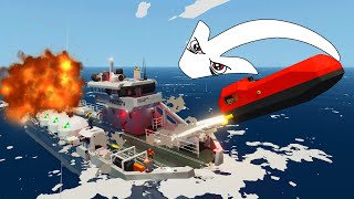 Getting BLOWN OFF In a EXPLODING HYDROGEN SHIP? Stormworks Sinking Ship Survival
