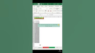 Autofill Dates || Series in excel