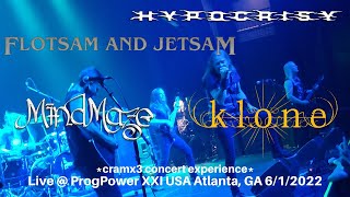 ProgPower USA XXI 2022 Day 1 Hypocrisy Flotsam and Jetsam Klone Mindmaze LIVE Atlanta 6/2/2022