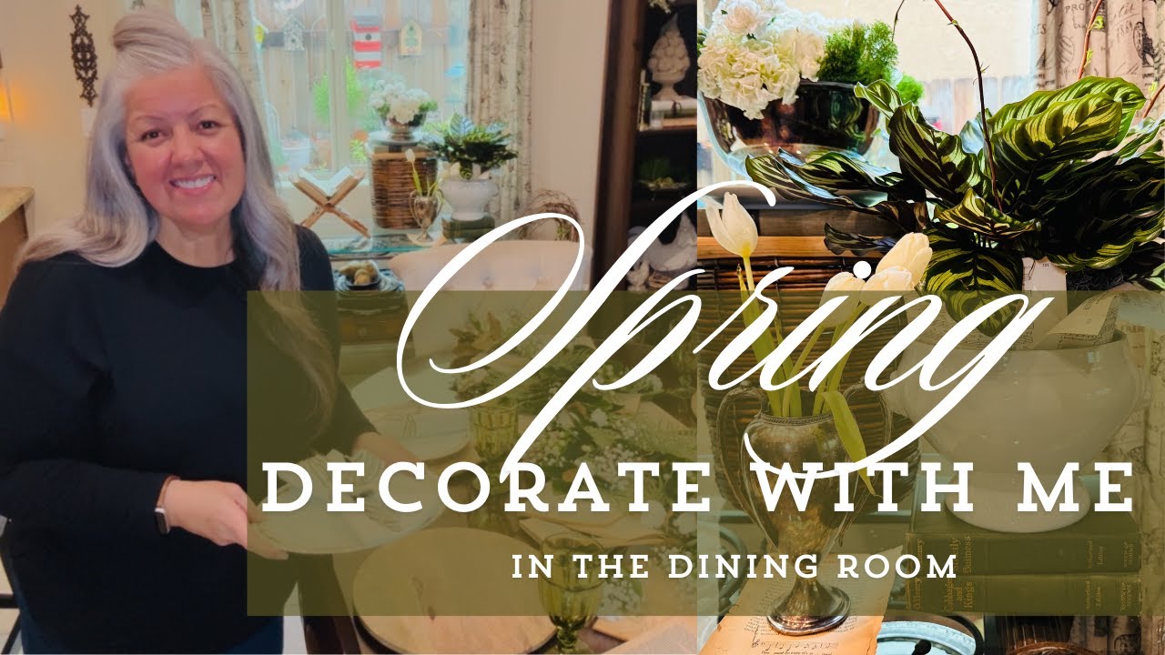 THRIFTED, VINTAGE, & NATURAL LOW BUDGET SPRING TABLESCAPE  & DINING ROOM RESET 