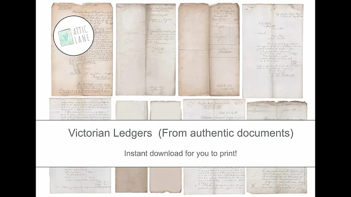 Victorian Ledger Printables!