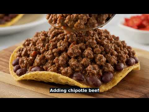 Chipotle Ground Beef Tostadas with Frijoles and Avocado recipe video thumbnail
