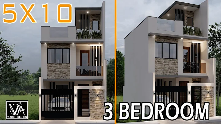 5X10 METER 3 STOREY HOUSE DESIGN WITH ROOFDECK -3 BEDROOM (50SQM)