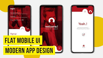 Flat Mobile UI Modern App Design In Adobe Illustrator Cc