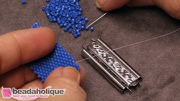 How to Use a Slide Clasp to Finish Peyote Bead Weaving