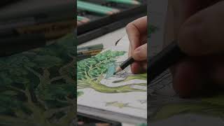 Coloring with ONLY GREEN (670+ Pencils!)