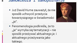 Filozofia umysłu I, wykład 13: Introspekcja i samowiedza. Samowiedza i samopoznanie…
