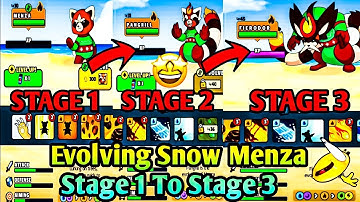 Evolving Snow Menza Stage 1 To Stage 3 In Dynamons World 😍|Evolving And Maxing Out Snow Menza 😱