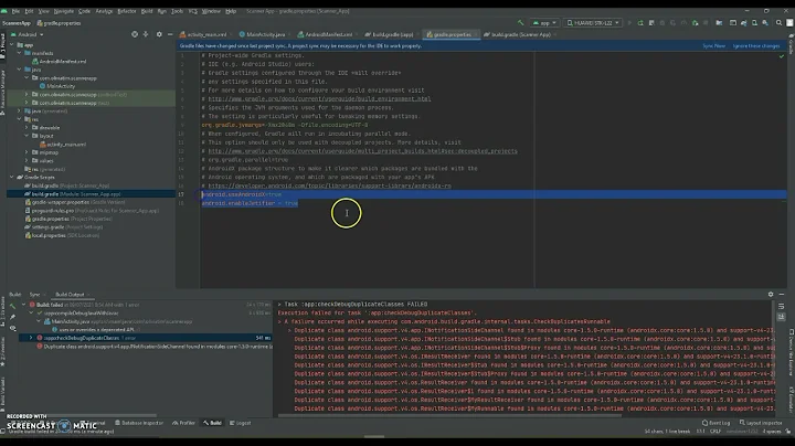 Android Studio - Duplicate Class android support v4