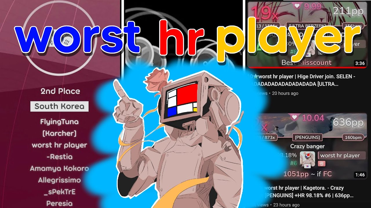The Story of worst hr player osu! YouTube
